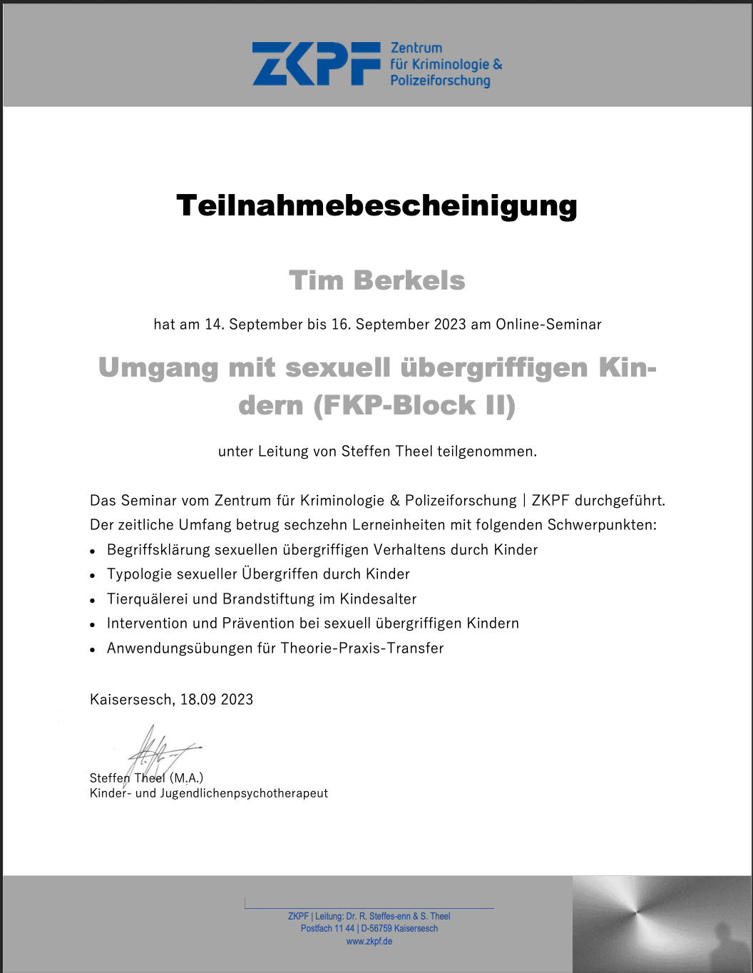 ZKPF Teilnahmebescheinigung 1