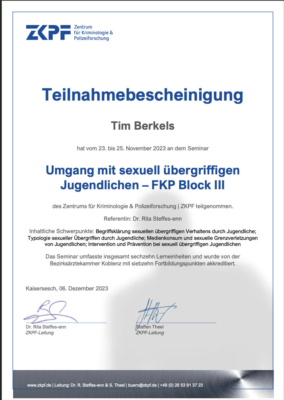 ZKPF Teilnahmebescheinigung 3